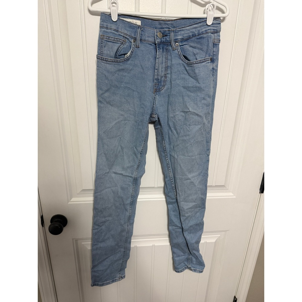 Zara Jeans Mens 30 Slim Fit Light Blue Denim Five Pocket Casual EUC